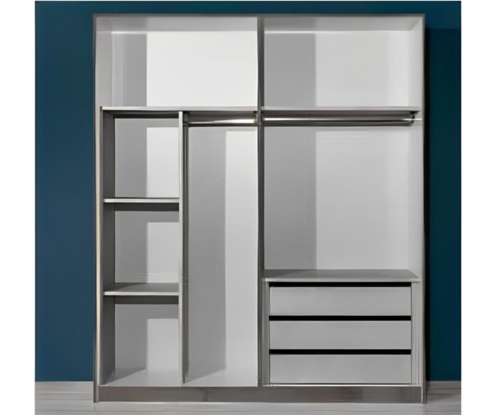 H2O Design Sole Grey Italian 4 Door Wardrobe