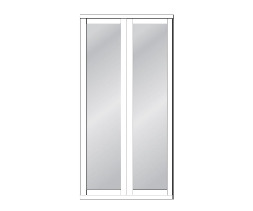 Wiemann Cambridge White 2 Door Mirror Wardrobe