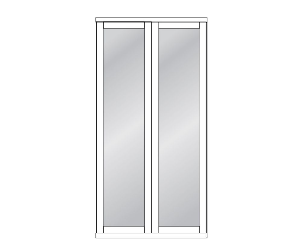 Wiemann Cambridge Pebble Grey 2 Door Mirror Wardrobe