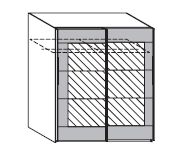 Rauch Alegro Sonoma Oak Carcase with Silk Grey Front 2 Sliding Mirror Door Wardrobe (W181cm)