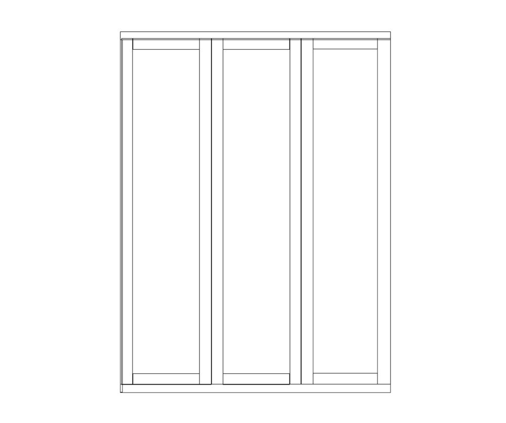 Wiemann Cambridge White 3 Door Wardrobe