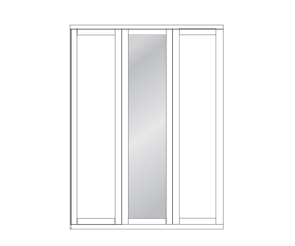 Wiemann Cambridge Champagne 3 Door Wardrobe with 1 Mirror