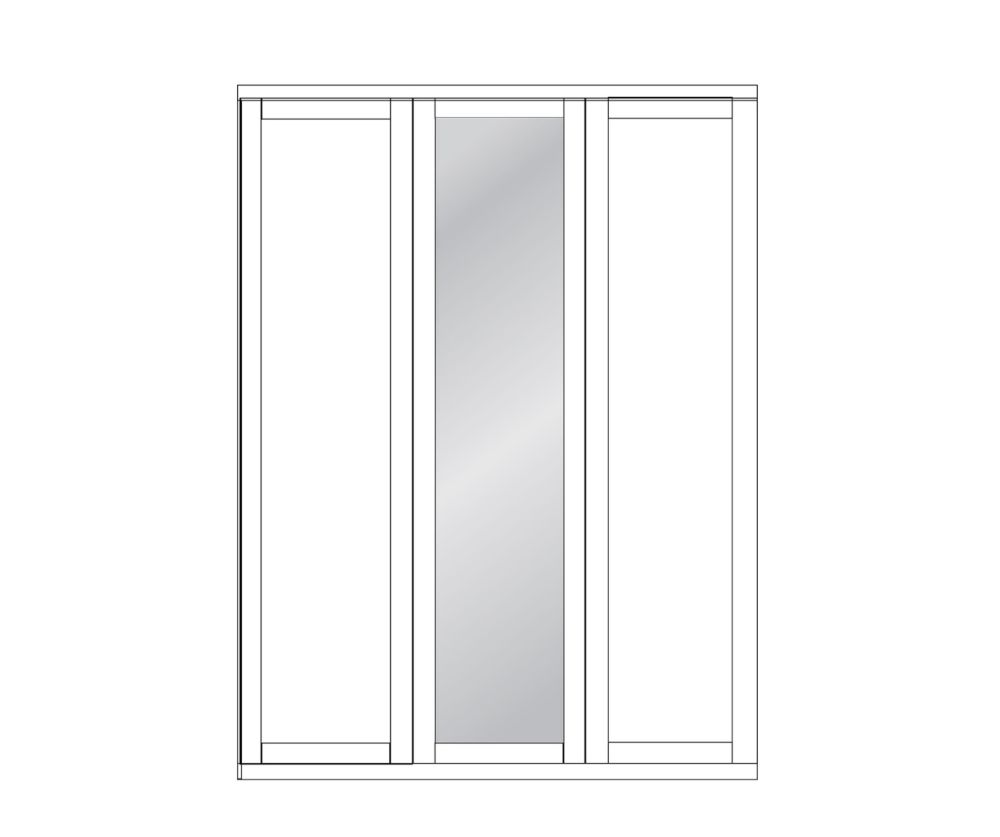 Wiemann Cambridge Sage Green 3 Door Wardrobe with 1 Mirror