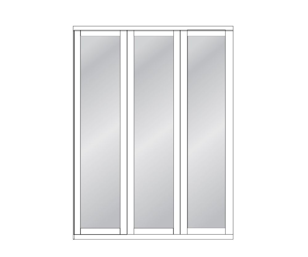 Wiemann Cambridge White 3 Door Mirror Wardrobe