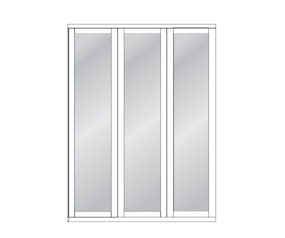 Wiemann Cambridge Sage Green 3 Door Mirror Wardrobe