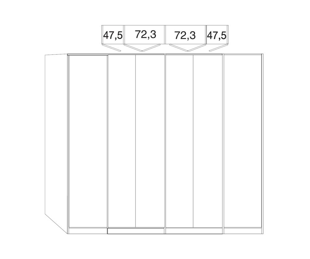 Wiemann Kansas 6 Door Wardrobe - W 250cm