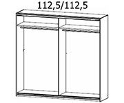 Rauch Artemis Alpine White Carcase and White Glass Front 2 Glass Door Sliding Wardrobe (W226cm)