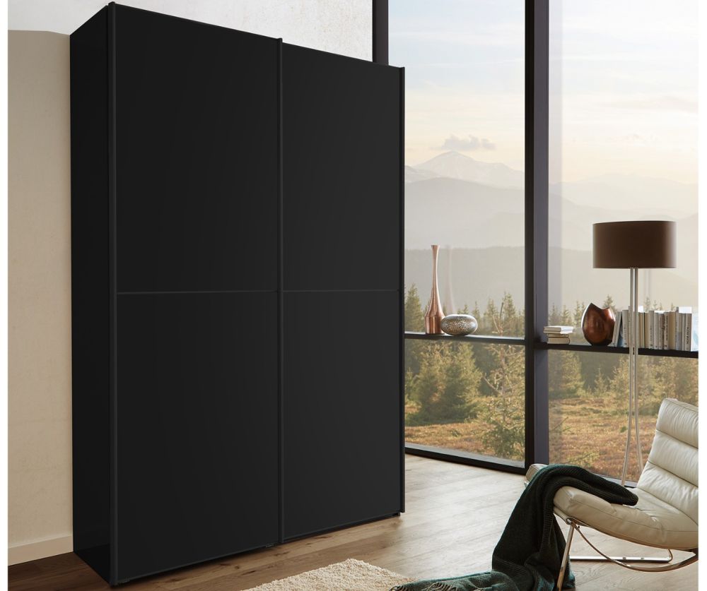 Wiemann Vip Westside 2 Wooden and Havana Glass Door Sliding Wardrobe – H217cm