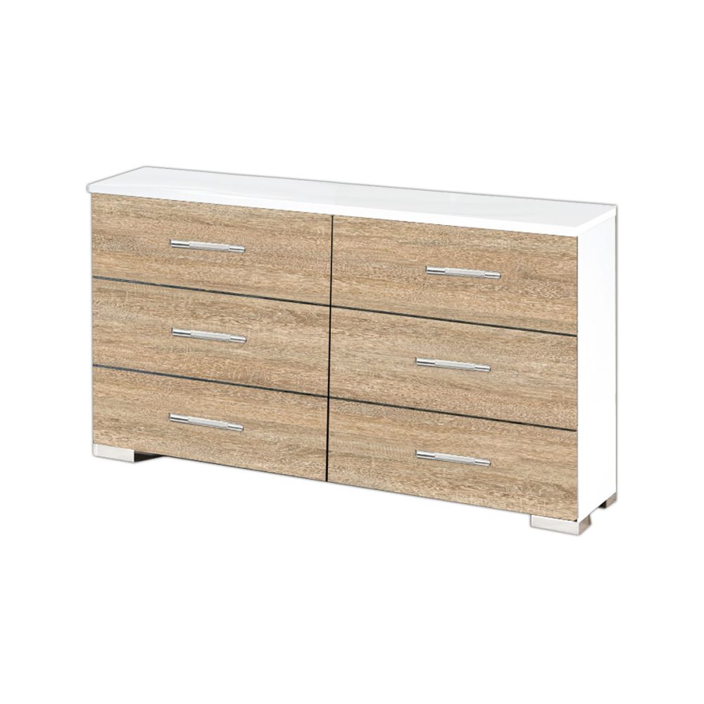 Ben Company Dalia Light Oak Italian Bedroom Set with 4 Door Wardrobe