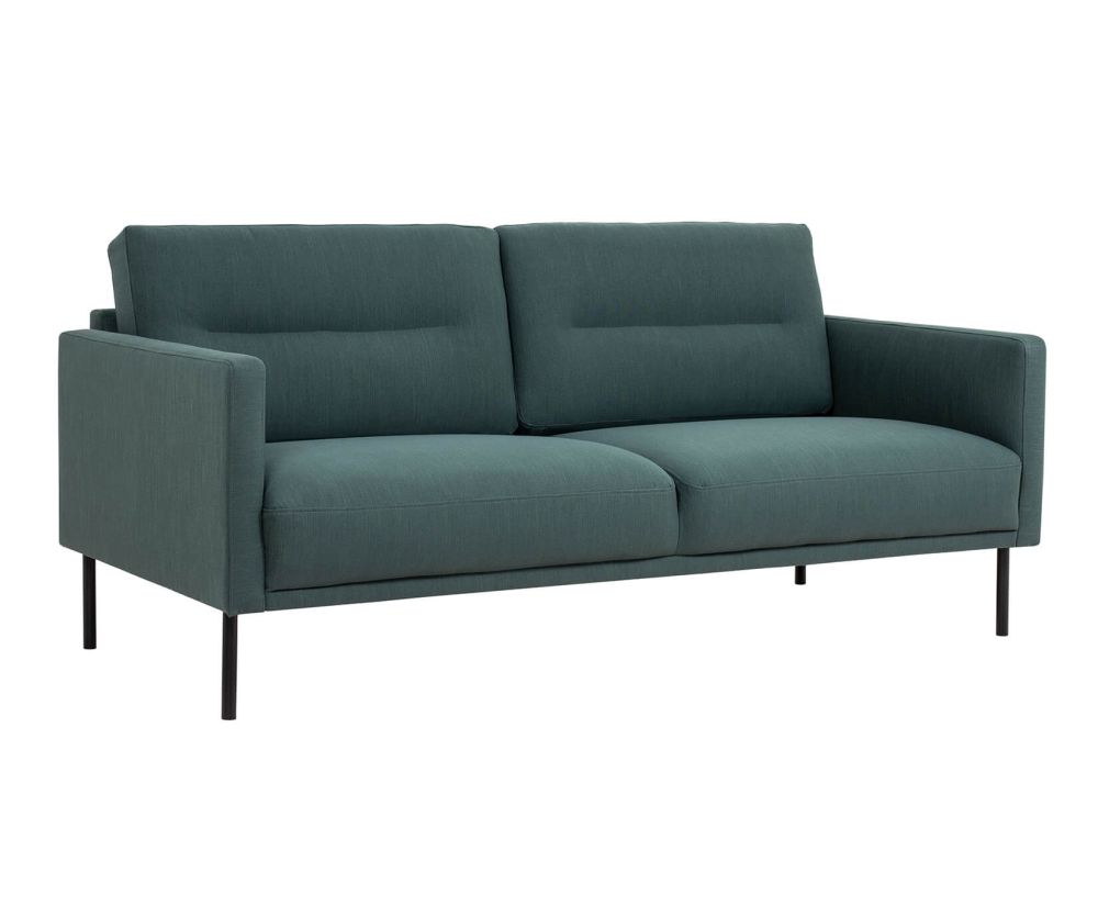 FTG Larvik Dark Green 2.5 Seater Sofa with Black Legs