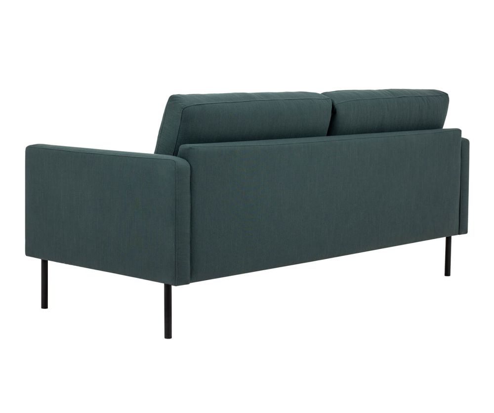 FTG Larvik Dark Green 2.5 Seater Sofa with Black Legs