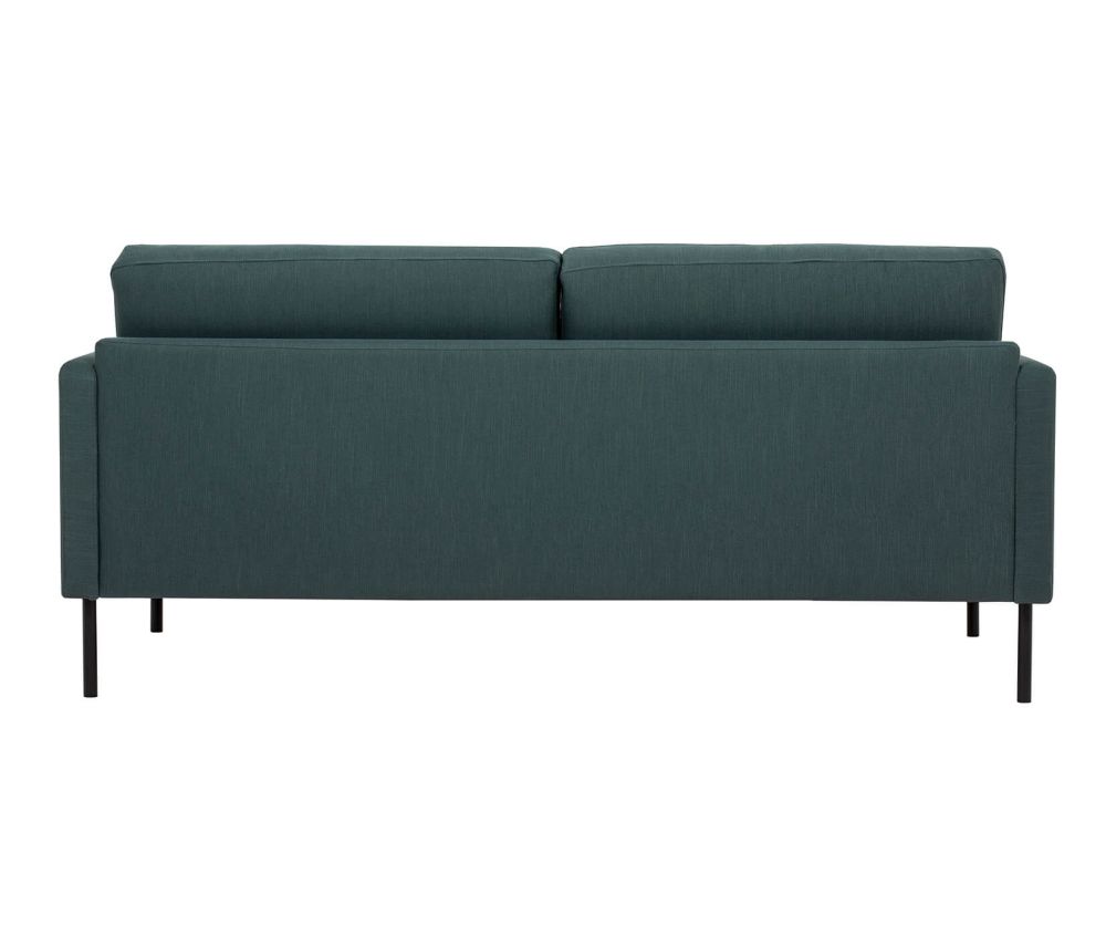 FTG Larvik Dark Green 2.5 Seater Sofa with Black Legs