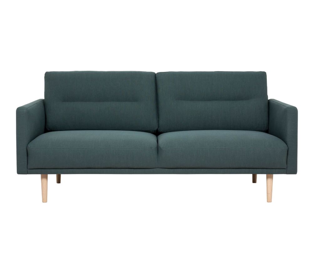FTG Larvik Dark Green 2.5 Seater Sofa with Oak Legs