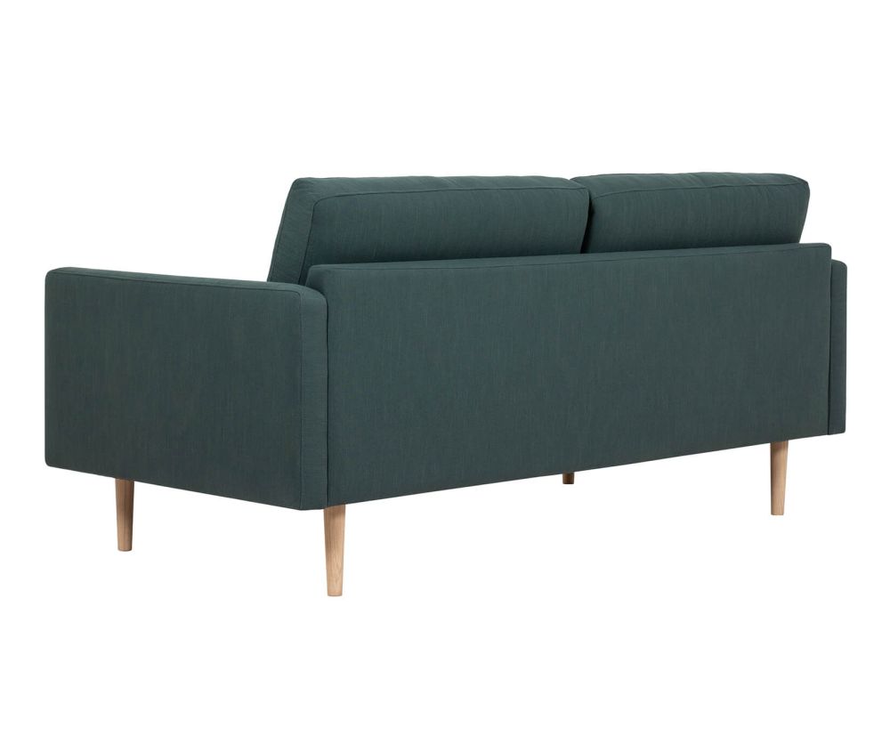 FTG Larvik Dark Green 2.5 Seater Sofa with Oak Legs