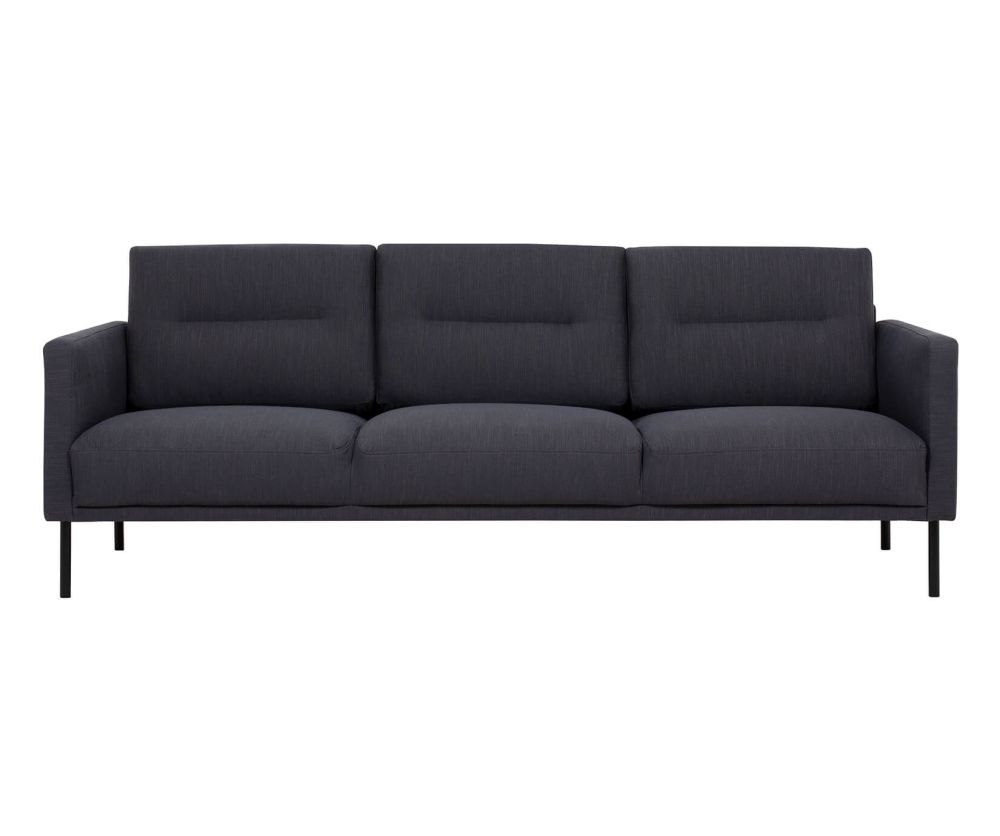 FTG Larvik Antracit 3 Seater Sofa with Black Legs