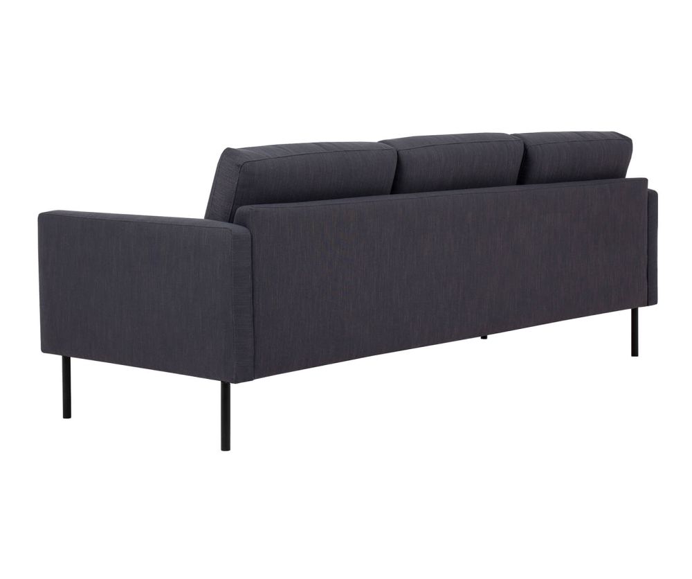 FTG Larvik Antracit 3 Seater Sofa with Black Legs