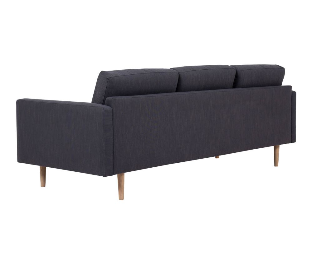 FTG Larvik Antracit 3 Seater Sofa with Oak Legs