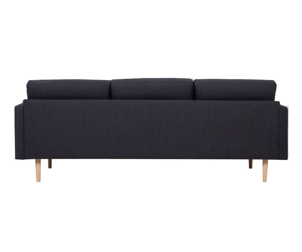 FTG Larvik Antracit 3 Seater Sofa with Oak Legs