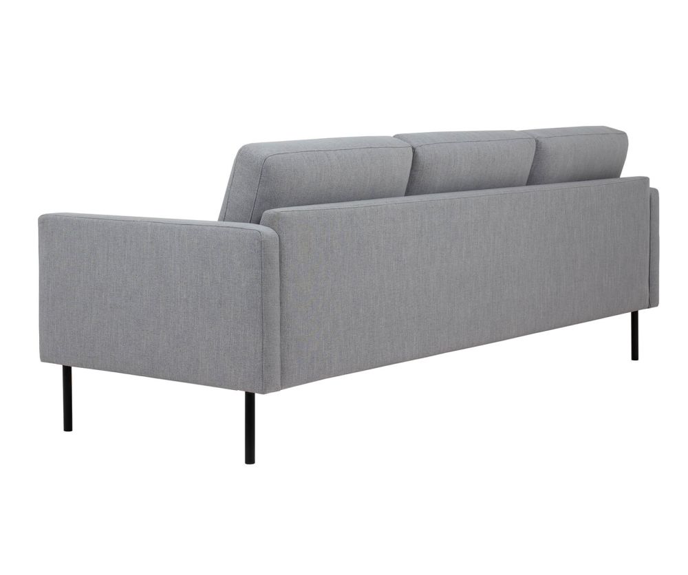 FTG Larvik Grey 3 Seater Sofa with Black Legs