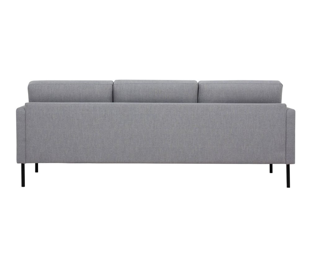 FTG Larvik Grey 3 Seater Sofa with Black Legs