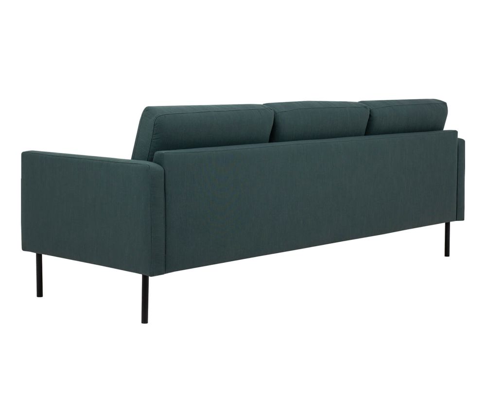 FTG Larvik Dark Green 3 Seater Sofa with Black Legs