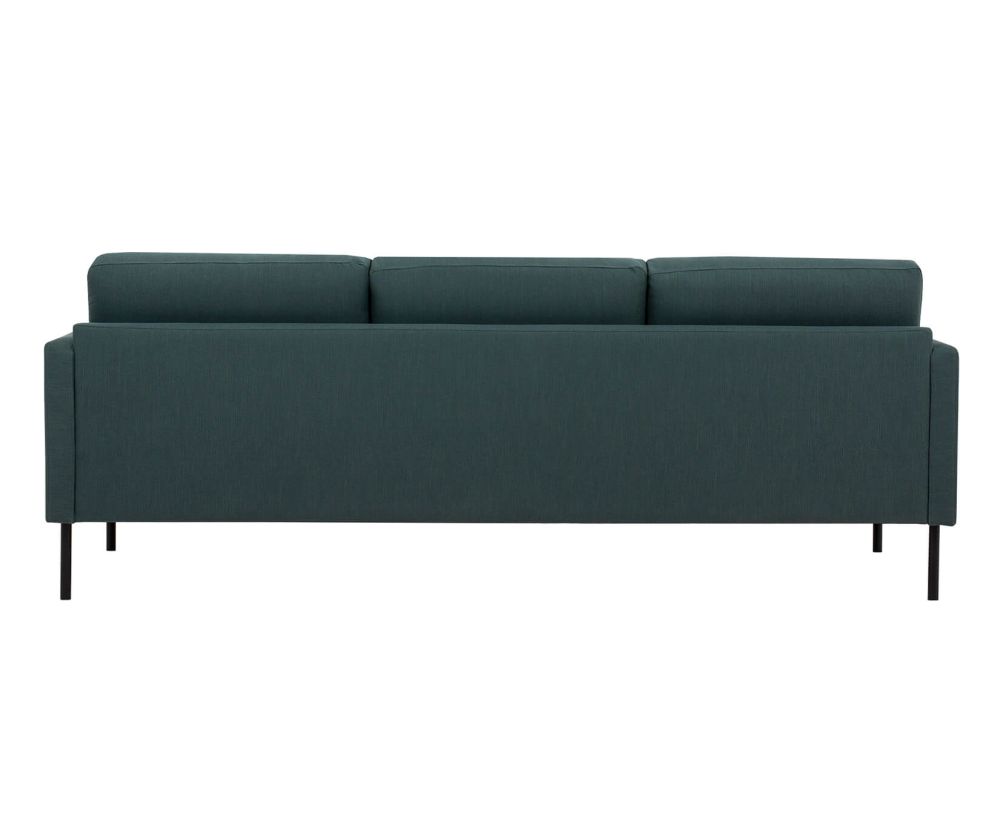FTG Larvik Dark Green 3 Seater Sofa with Black Legs