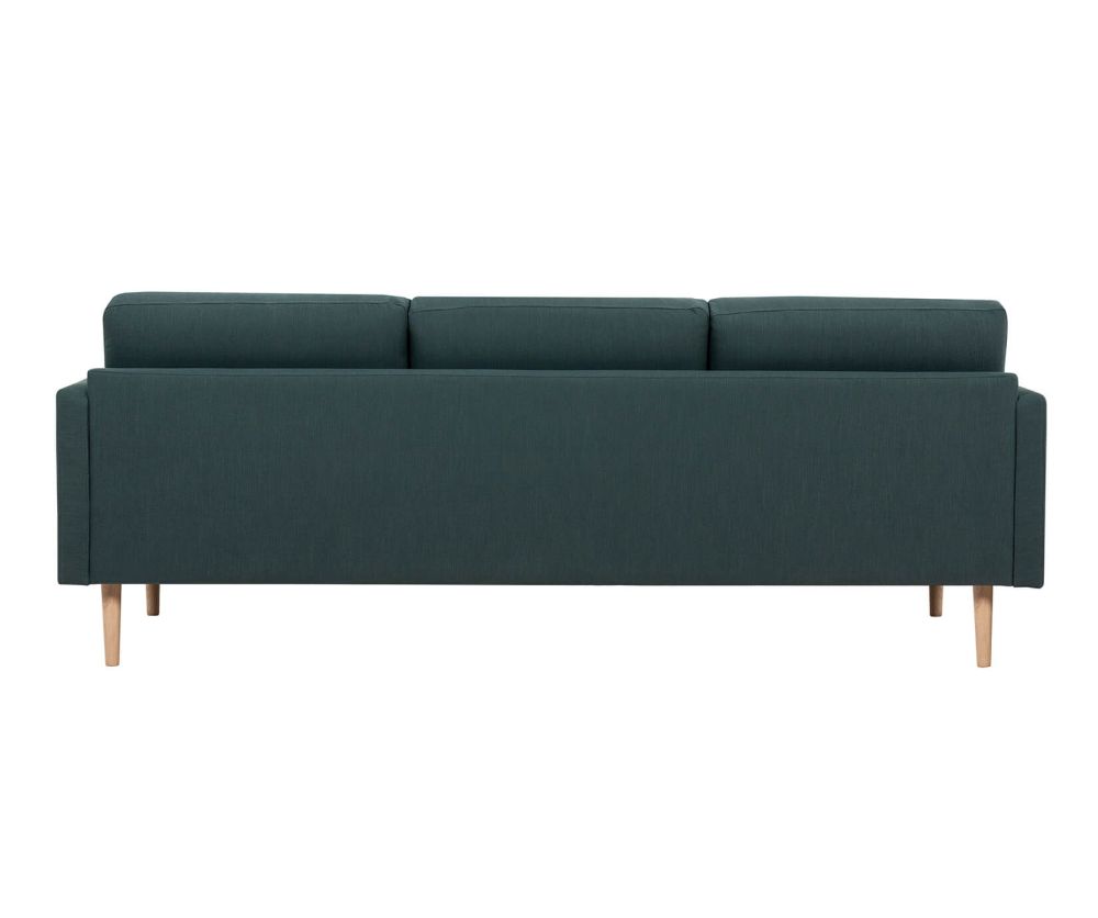 FTG Larvik Dark Green 3 Seater Sofa with Oak Legs