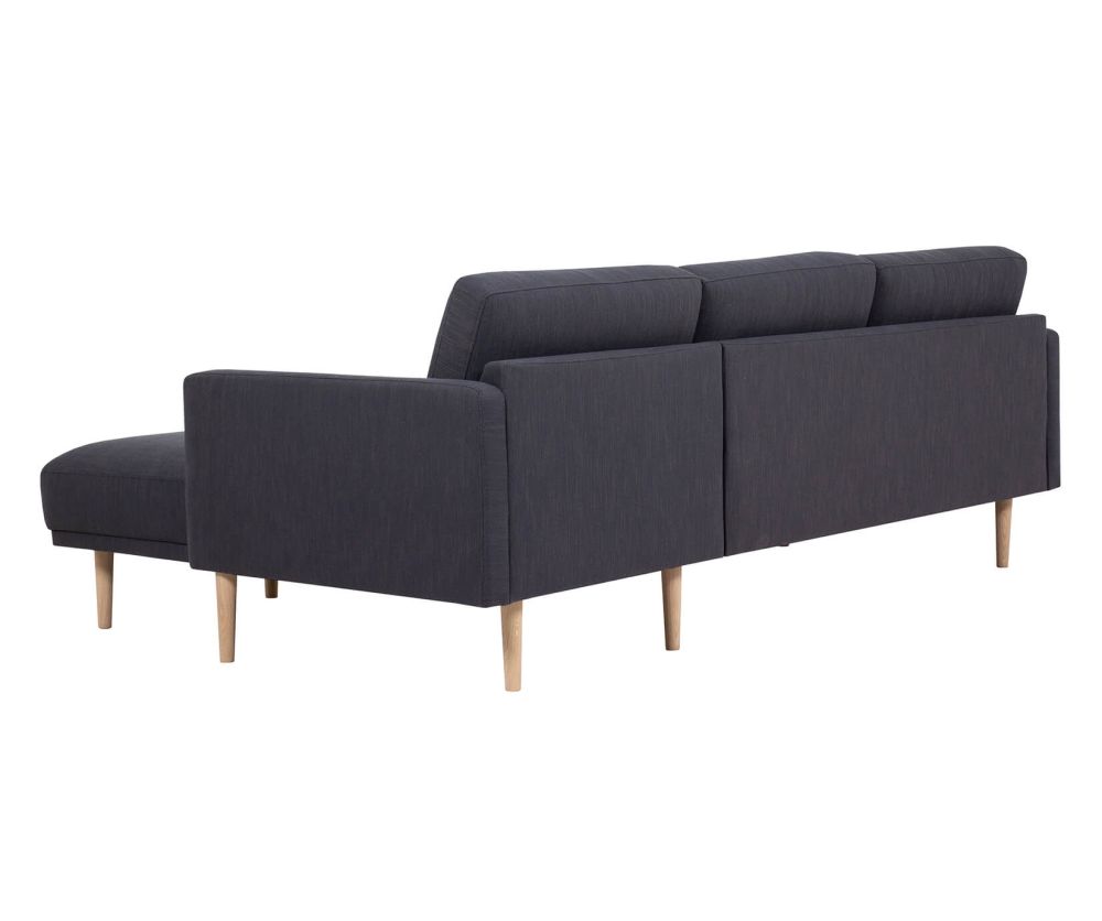 FTG Larvik Antracit Chaiselongue Sofa (RH) with Oak Legs