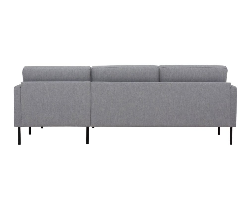 FTG Larvik Grey Chaiselongue Sofa (RH) with Black Legs