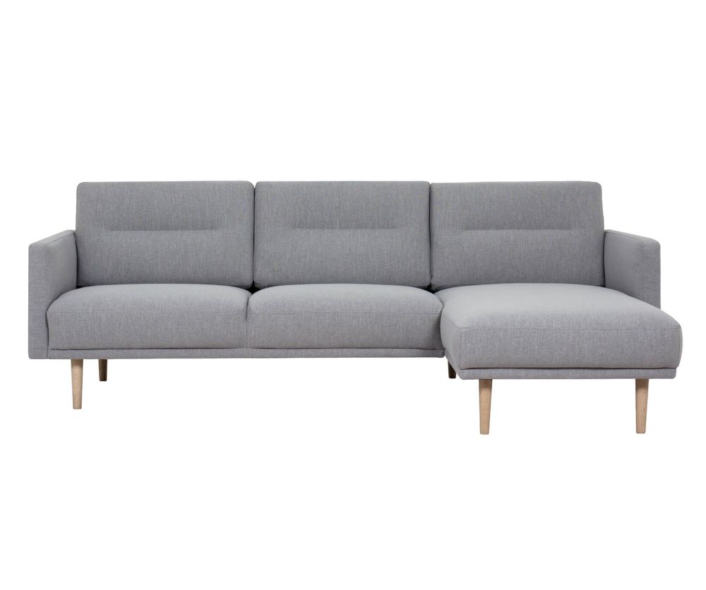 FTG Larvik Grey Chaiselongue Sofa (RH) with Oak Legs
