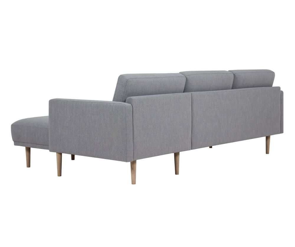 FTG Larvik Grey Chaiselongue Sofa (RH) with Oak Legs