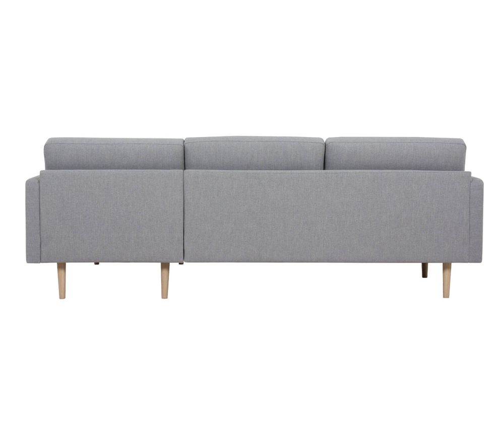 FTG Larvik Grey Chaiselongue Sofa (RH) with Oak Legs