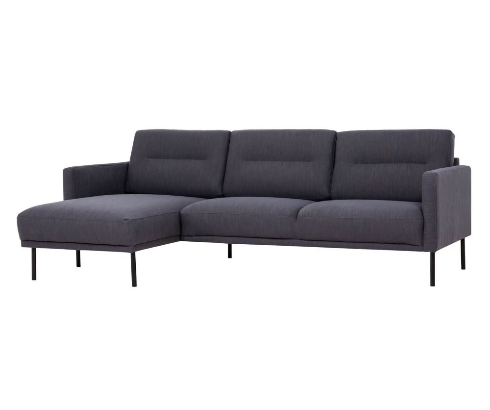 FTG Larvik Antracit Chaiselongue Sofa (LH) with Black Legs