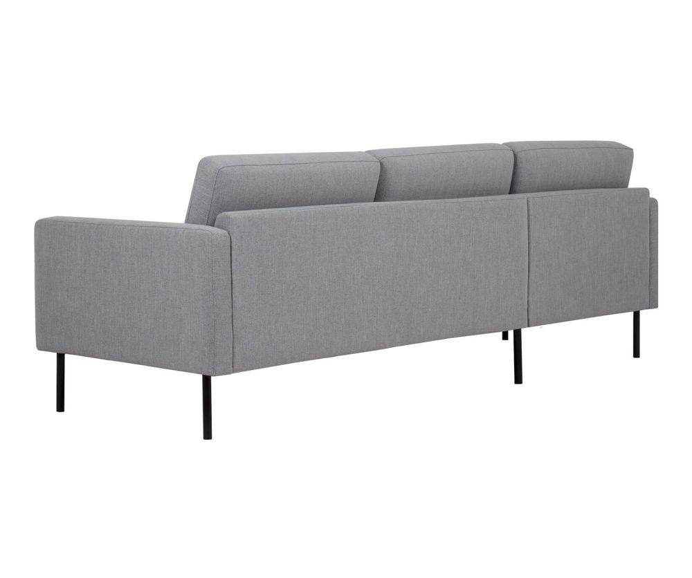 FTG Larvik Grey Chaiselongue Sofa (LH) with Black Legs