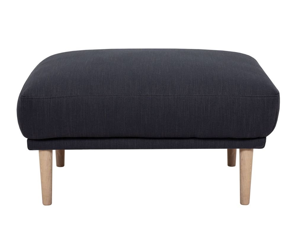 FTG Larvik Antracit Footstool with Oak Legs