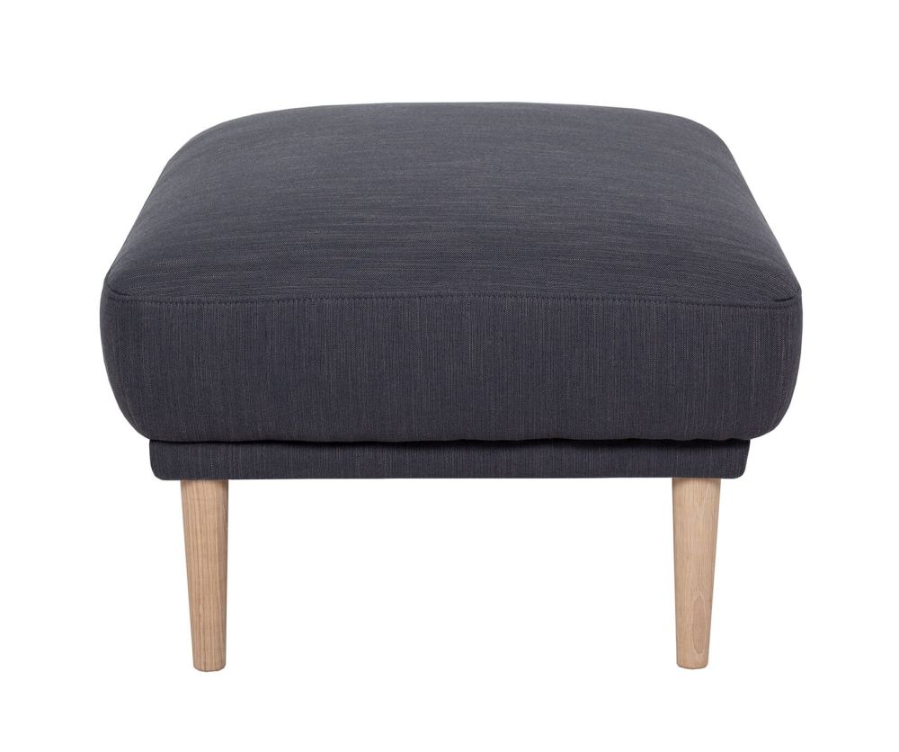 FTG Larvik Antracit Footstool with Oak Legs