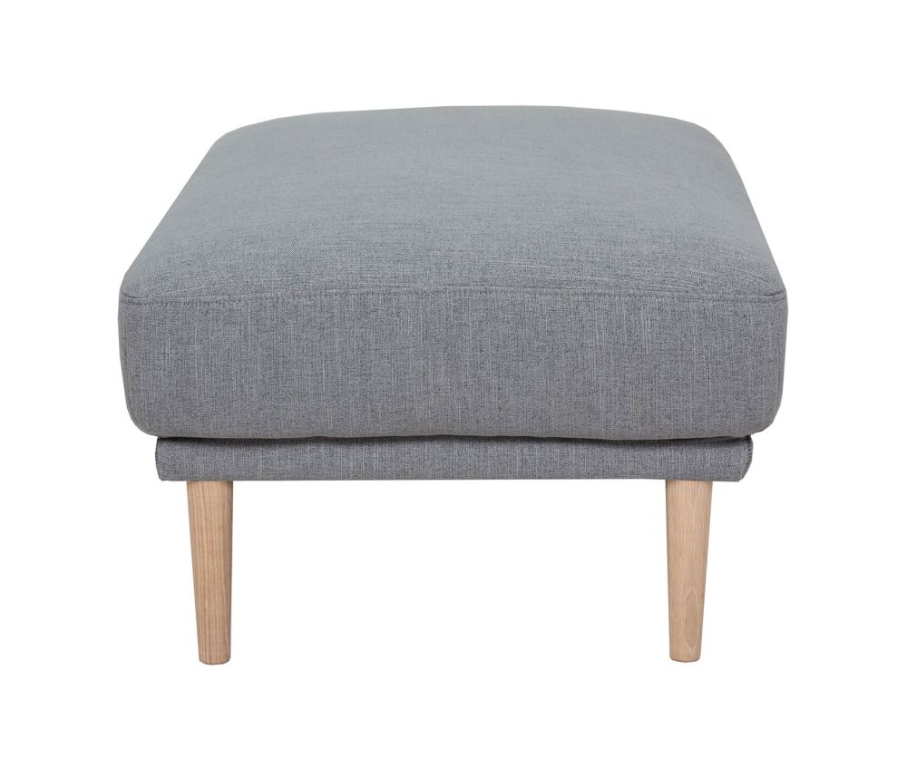 FTG Larvik Grey Footstool with Oak Legs