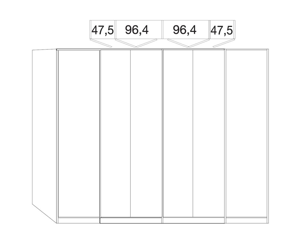 Wiemann Kansas 6 Door Wardrobe - W 300cm