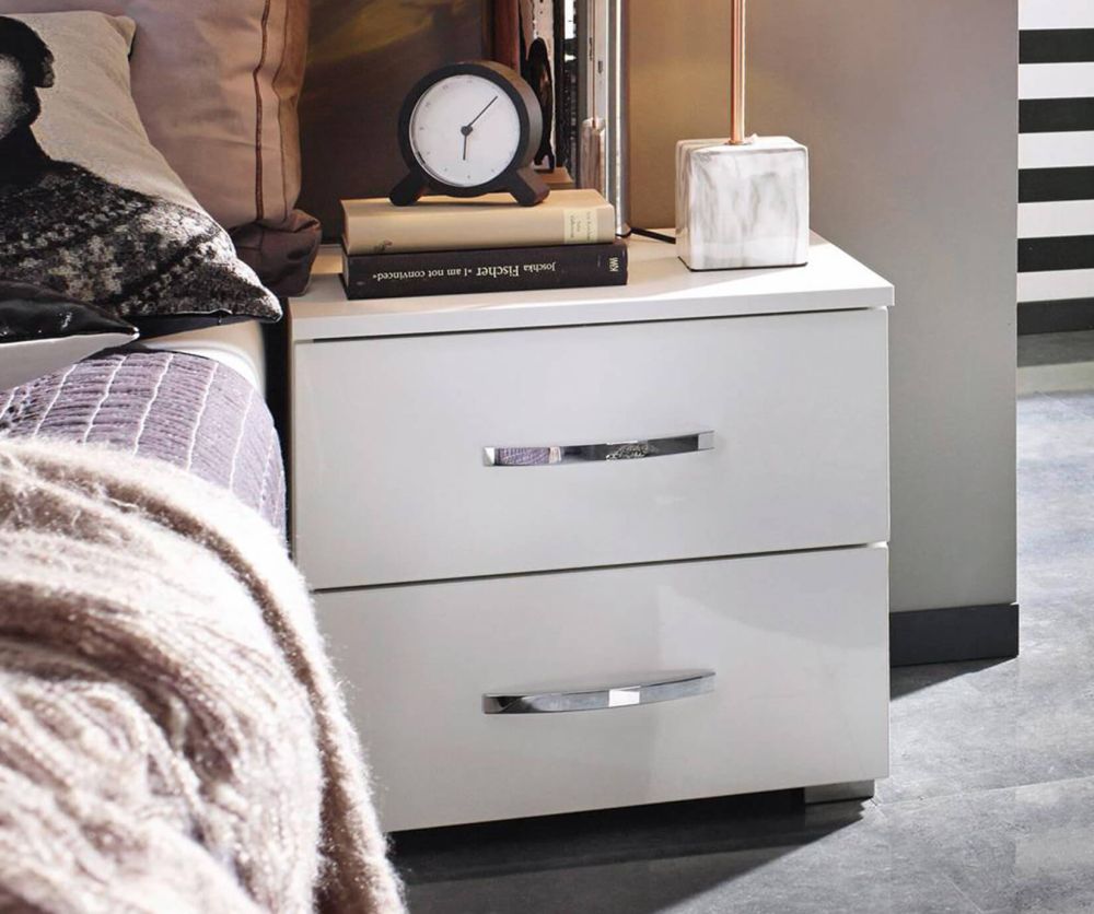 Rauch Aditio 2 Drawer Bedside Table with Alpine White Front