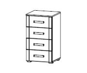 Rauch Rivera Alpine White 4 Drawer Chest