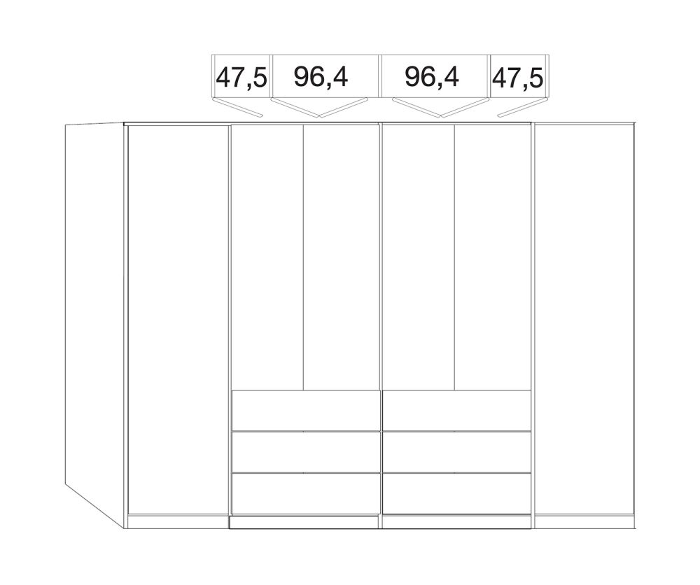 Wiemann Kansas 6 Door 6 Drawer Bi-Fold Wardrobe