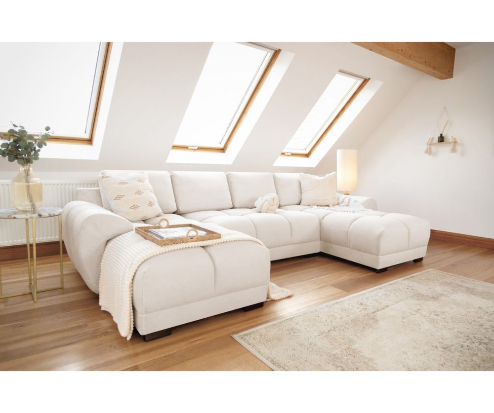 Azzuro Sofa Cream U Shape Corner