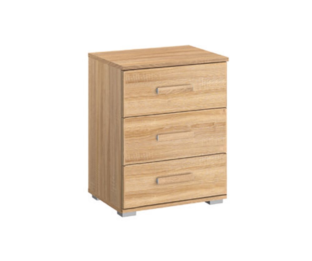 Rauch Rivera Alpine White 3 Drawer Bedside Table- W 40cm