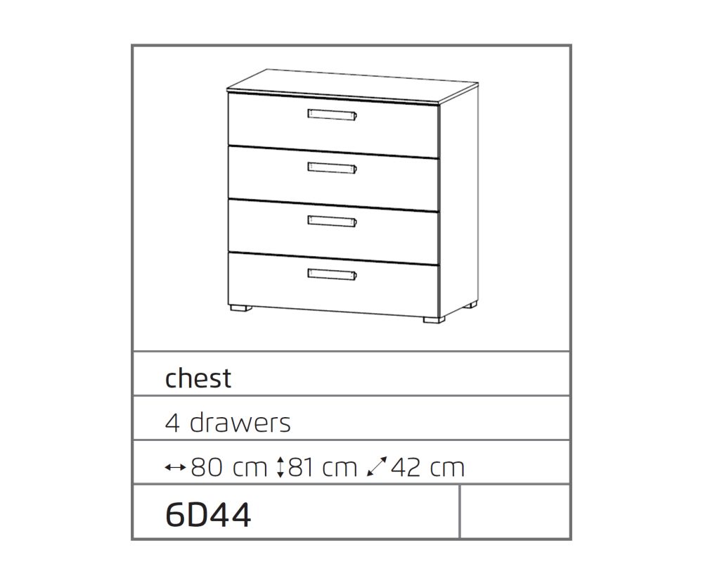 Rauch Rivera Sonoma Oak Wide 4 Drawer Chest