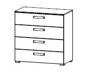 Rauch Rivera Alpine White Wide 4 Drawer Chest