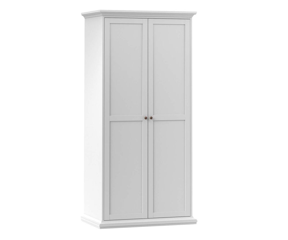 FTG Paris White 2 Door Wardrobe