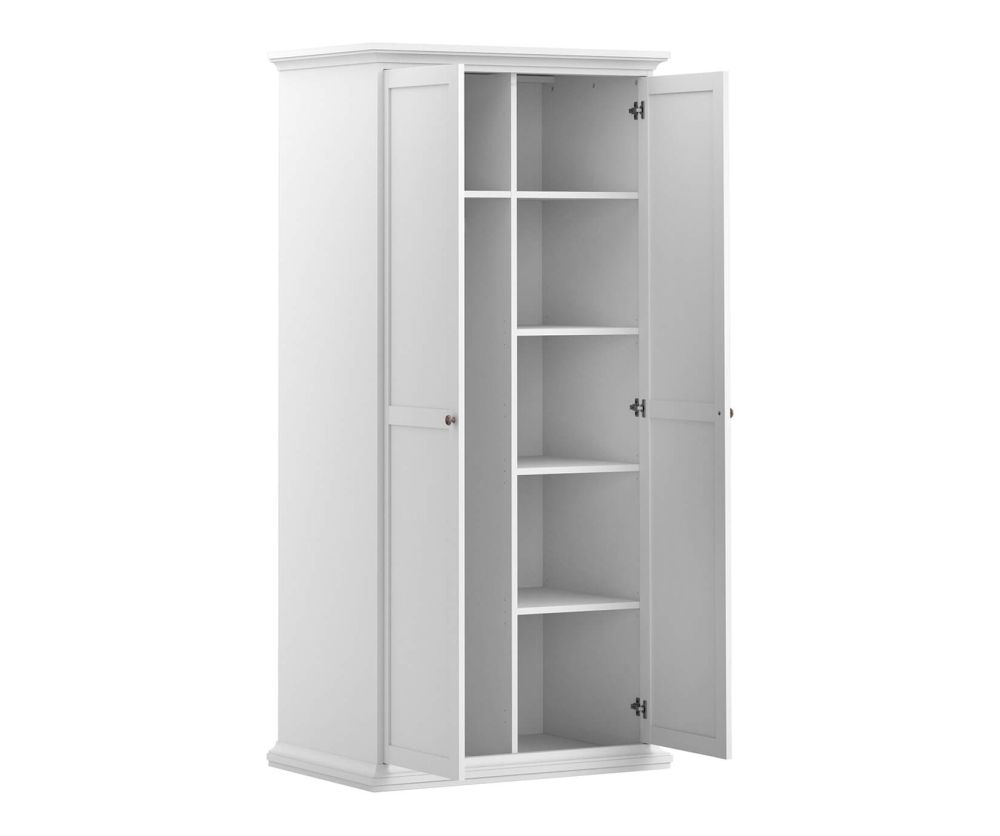 FTG Paris White 2 Door Wardrobe