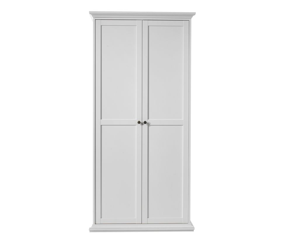 FTG Paris White 2 Door Wardrobe