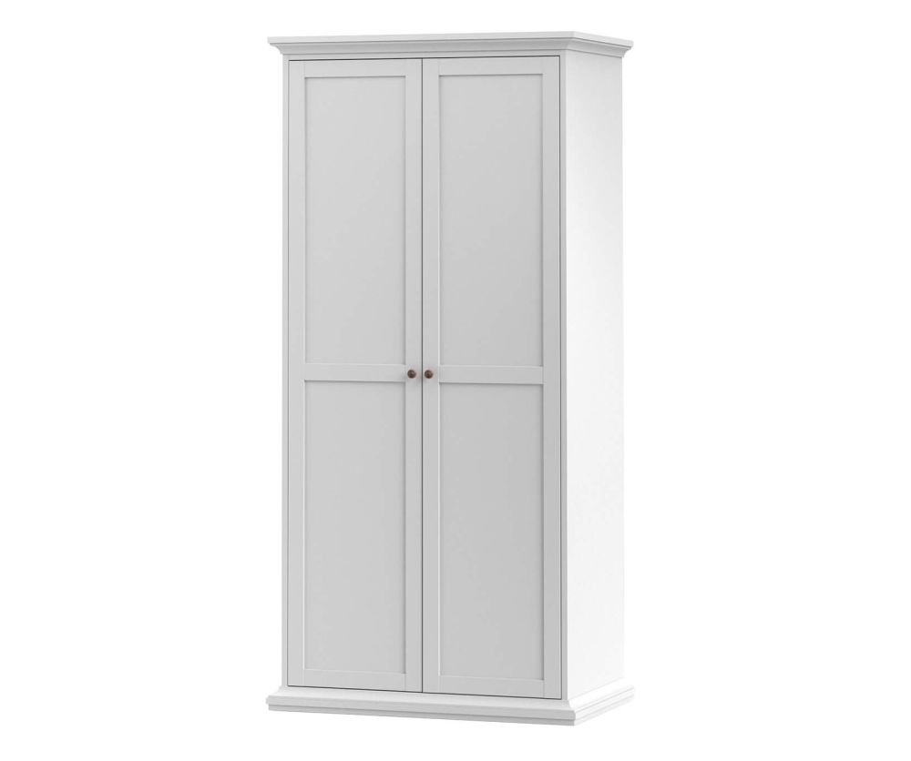 FTG Paris White 2 Door Wardrobe