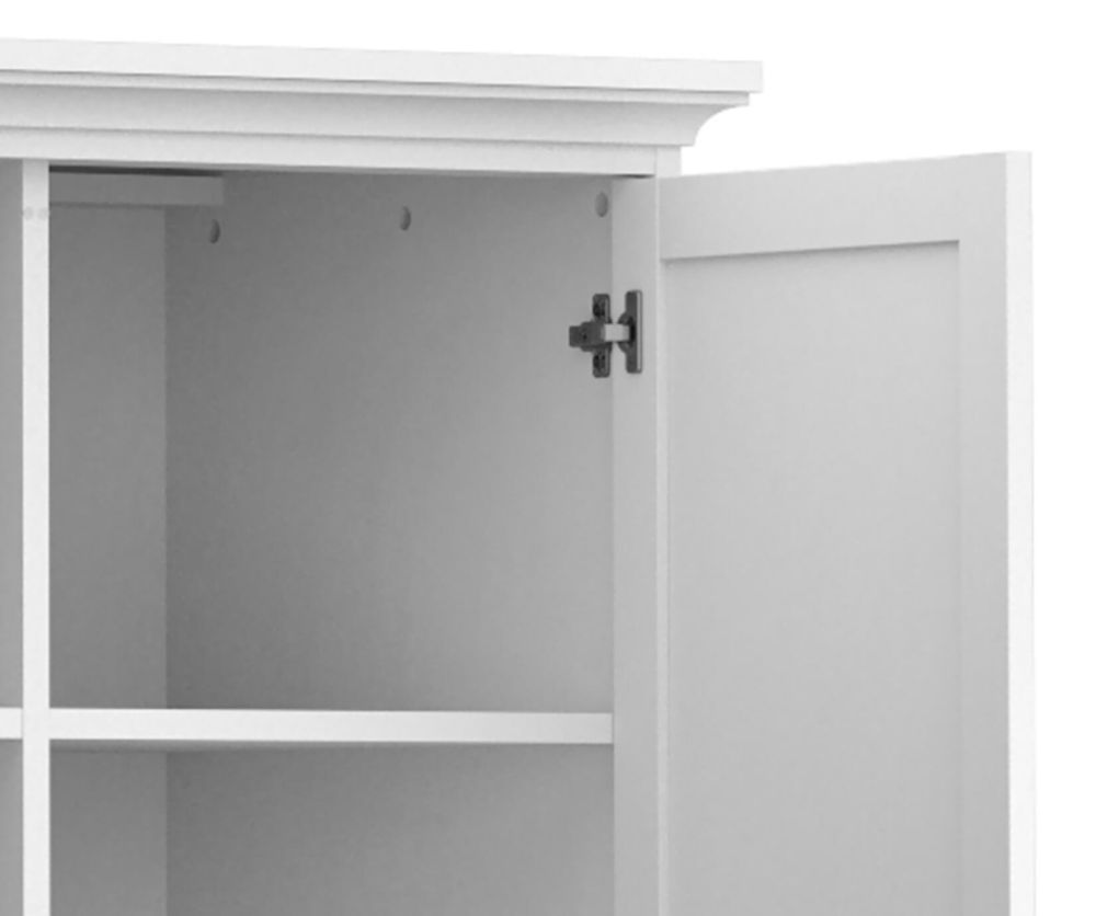 FTG Paris White 2 Door Wardrobe